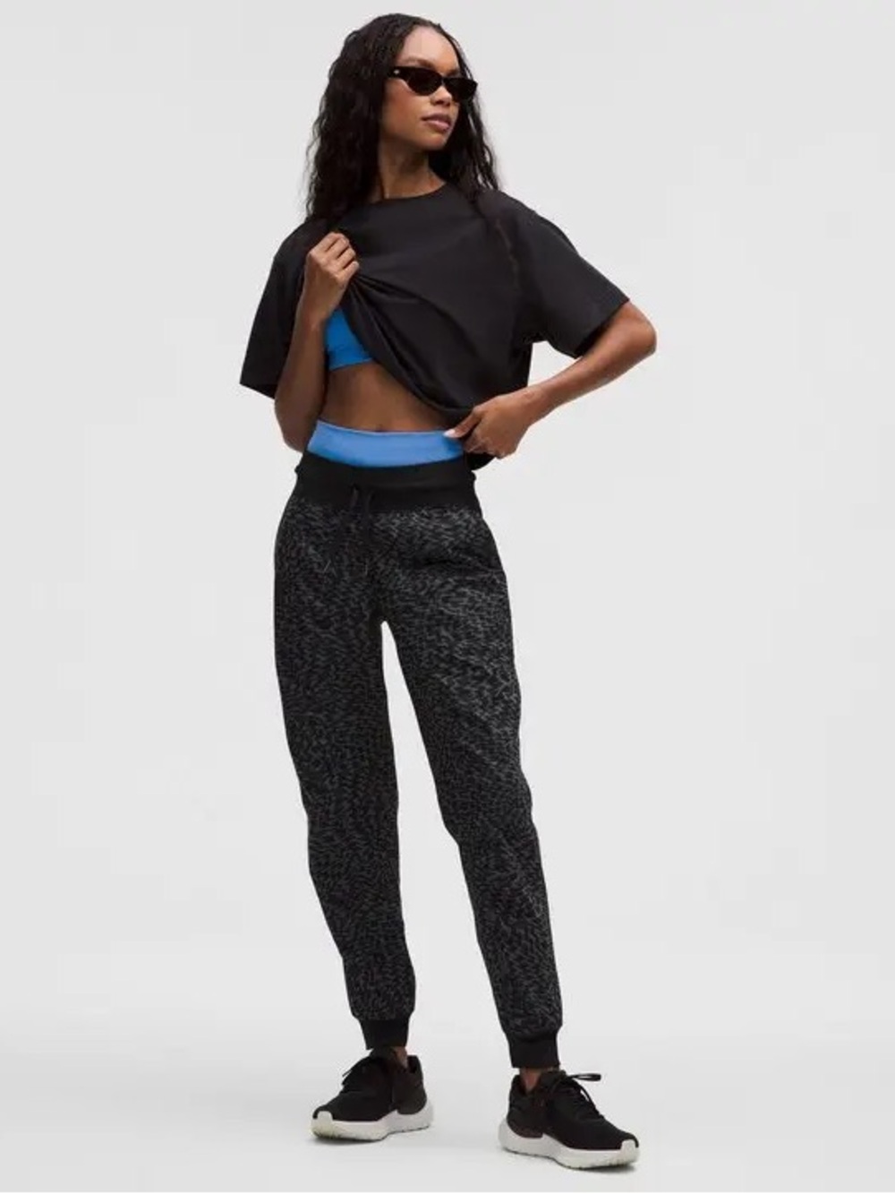 Lululemon Dance Studio Mid-Rise Jogger Full Length Leopard Warp Black Multi 10